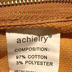 Achielry Women's Cotton Blend Top in mustard yellow